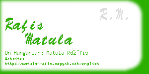 rafis matula business card